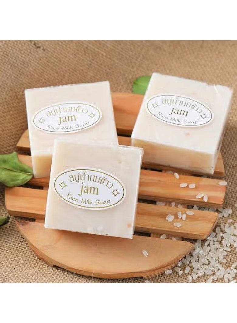 JAM Thai Rice Soap 65g Original 3pcs - Image 1
