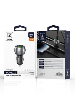 Liston High Quality PD+QC3.0 Car Charger Dual Ports (48W) 30W USB-C And 18W USB-A  - Image 2