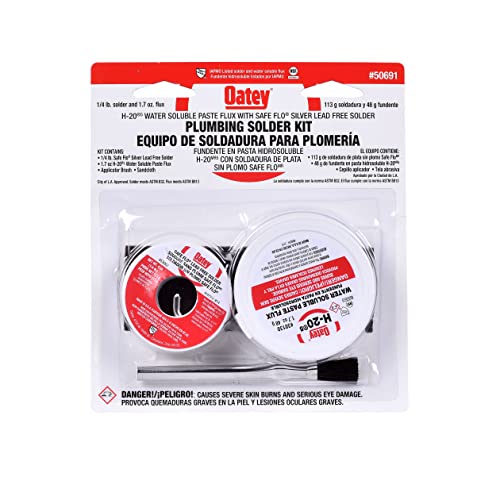 Oatey Oatay Plumbing Solder Kit, 1/4 lb solder and 1.7 oz flux - Image 1