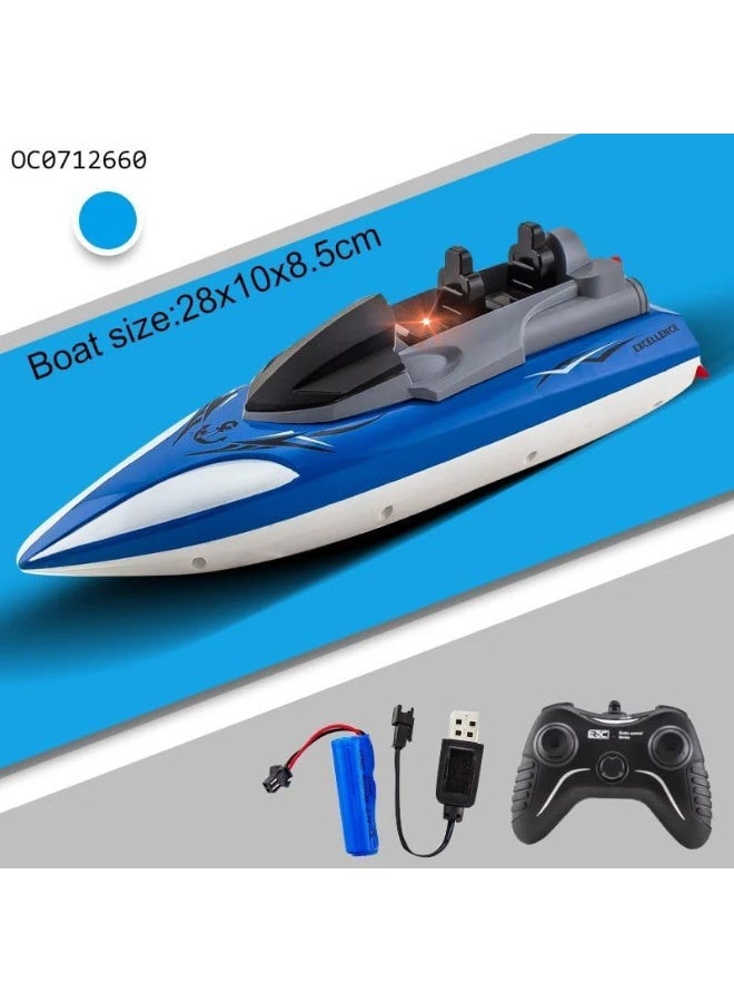 Remote Control Racing Boat with Wireless Remote (Blue) - Image 2