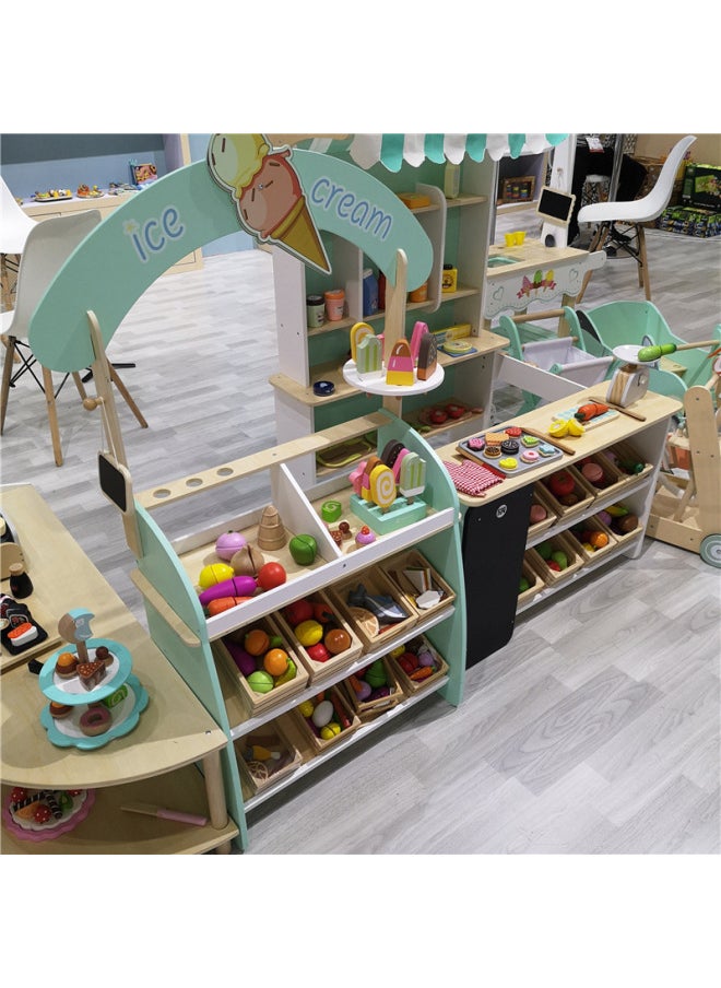 Generic - Simulation Supermarket Canteen Ice Cream Convenience Store Shelf Store Grocery Store Children Play House Cutting Toys-Color:Bread Maker - Image 1