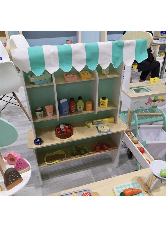Generic - Simulation Supermarket Canteen Ice Cream Convenience Store Shelf Store Grocery Store Children Play House Cutting Toys-Color:Bread Maker - Image 1