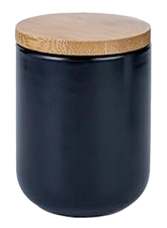 UMAI 260ml Ceramic Jar for Kitchen Storage | Air Tight Container Set with Bamboo Lid | Kitchen Container for Snacks, Tea, Sugar | Multipurpose Organizer | Black - Image 1