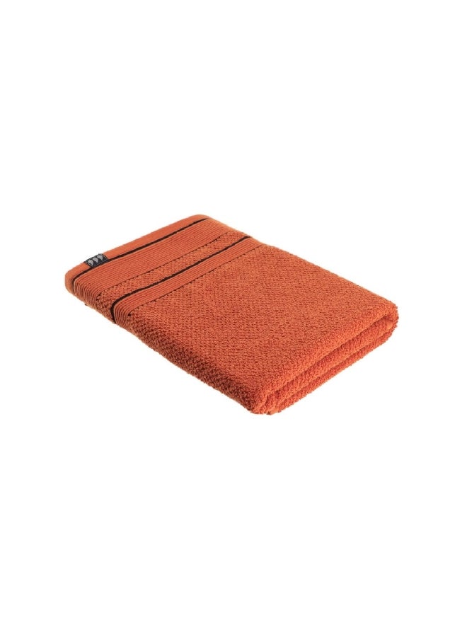 Tendance Bi-Color Premium Cotton Soft Bath Towel Sienna and Black 70 x 130 cm AA7014124 - Image 2