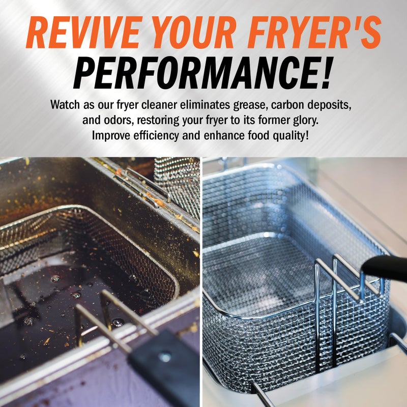 Active Element Fryer Cleaner - 8-lbs - Fryer Boil Out - Contains 21 Cleanings - Concentrated Powder - Commercial Strength - Removes Burnt On Organics - Deep Fryer Cleaner - Image 4