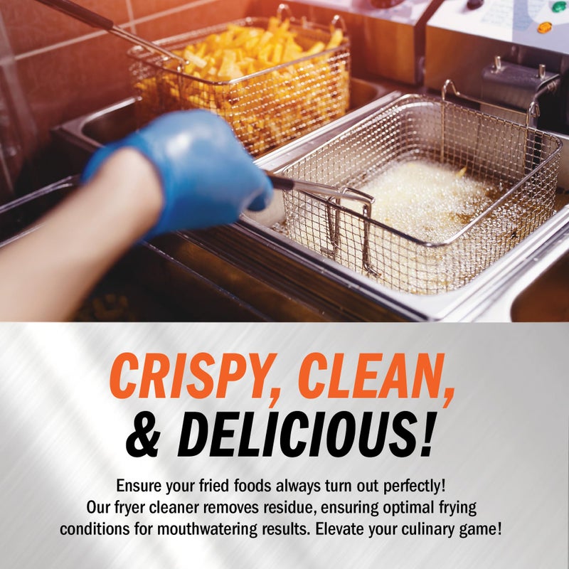 Active Element Fryer Cleaner - 8-lbs - Fryer Boil Out - Contains 21 Cleanings - Concentrated Powder - Commercial Strength - Removes Burnt On Organics - Deep Fryer Cleaner - Image 5
