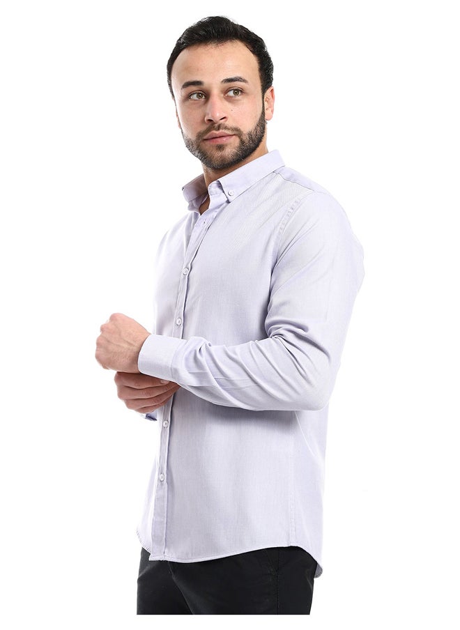 Andora - Pale Pastel Purple Turn Down Collar Shirt_Purple - Image 1