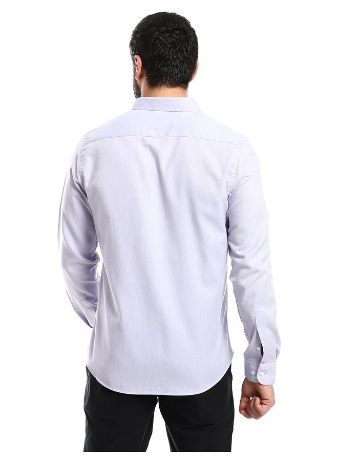 Andora - Pale Pastel Purple Turn Down Collar Shirt_Purple - Image 1