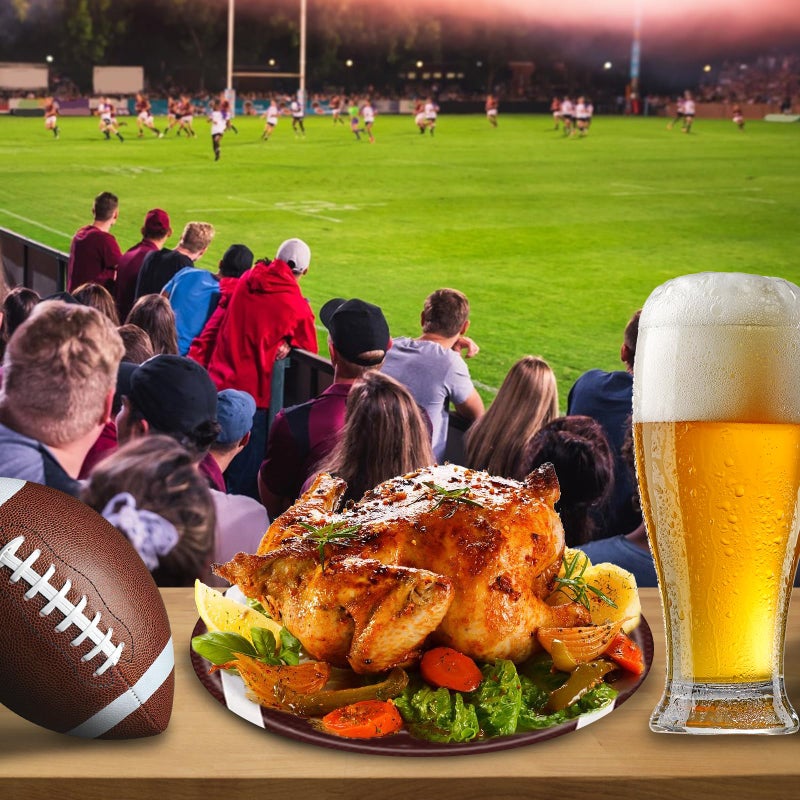 Aixuler 40pcs Football Party Paper Plates Set Disposable Sports Party Food Dinner Dessert Plate Birthday Tableware Decorations Favors, Including 20pcs 9" and 20pcs 7" Plates for Football Theme Plate - Image 4