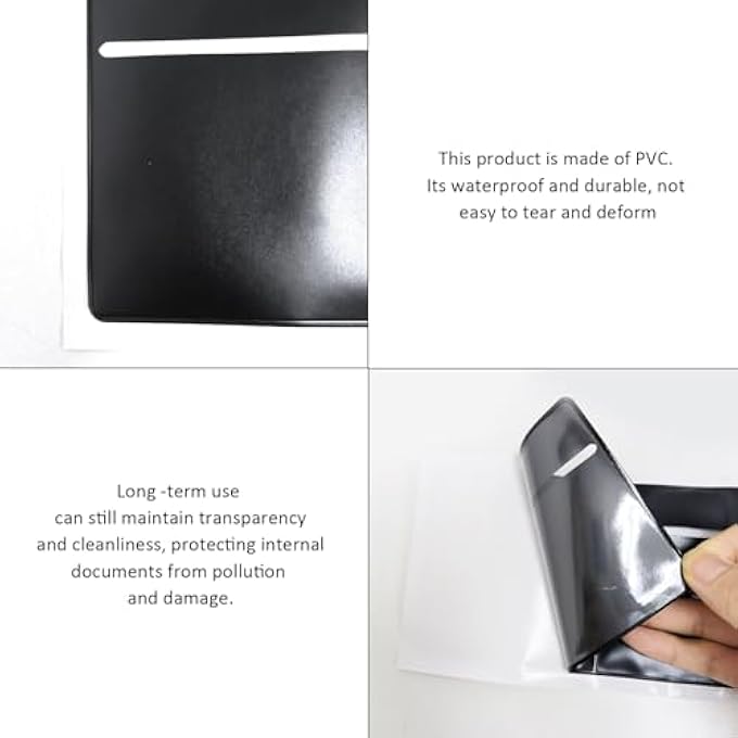 rayihni 4 Pieces Of Self-Adhesive Card Sleeves, Pvc Self-Adhesive Card Sleeves, Logo Card Sleeves, Car Windshield Card Sleeves - Image 3