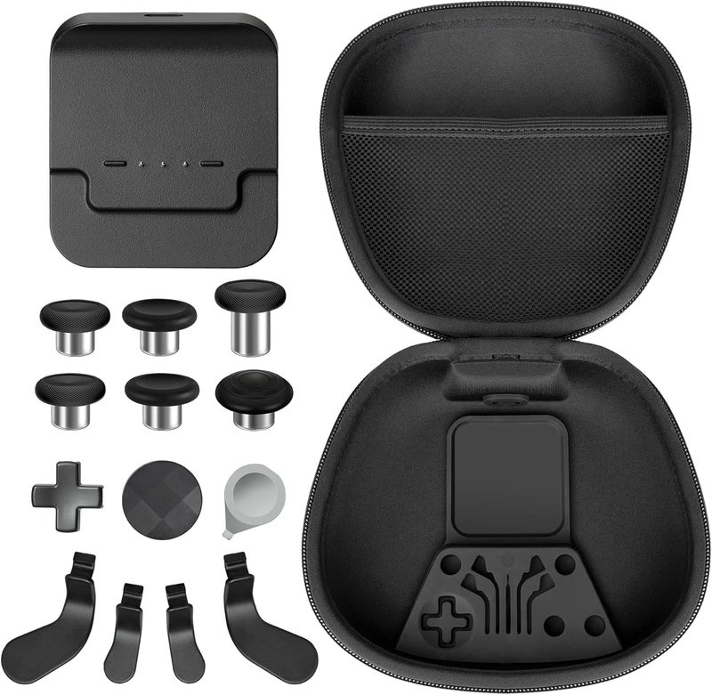 Sedicoca Complete Component Pack for Xbox Elite Wireless Controller Series 2，package Includes 1 Carrying Case 1 Dock, 4 Paddles, 2 DPads, 6 Thumbsticks,1Tool, for Xbox One Elite Series 2 Core - Image 1