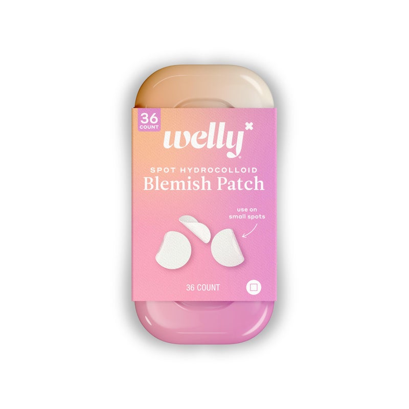 Welly Bandages - Face Savers, Hydrocolloid Acne Blemish Patch, Adhesive, Small Spot Shape, Clear - 36 ct - Image 1