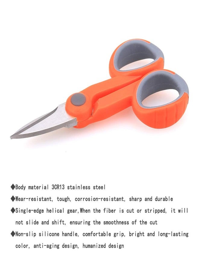 KELUSHI FTTH Fiber Optic Drop Cable Fiber Stripper CFS-2 Double Port Hole Optical Fiber Coating Fiber Kevlar Scissors with stripping guide bar - Image 5