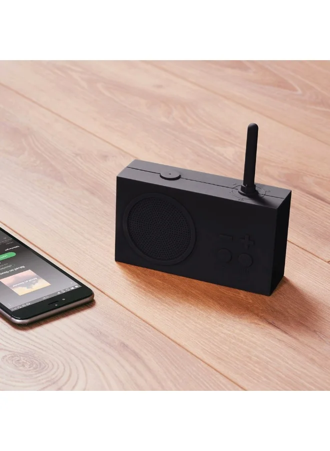 LEXON PURE BLACK Tykho 3 Fm Radio Bluetooth Splash Proof Speaker  | Best Price UAE