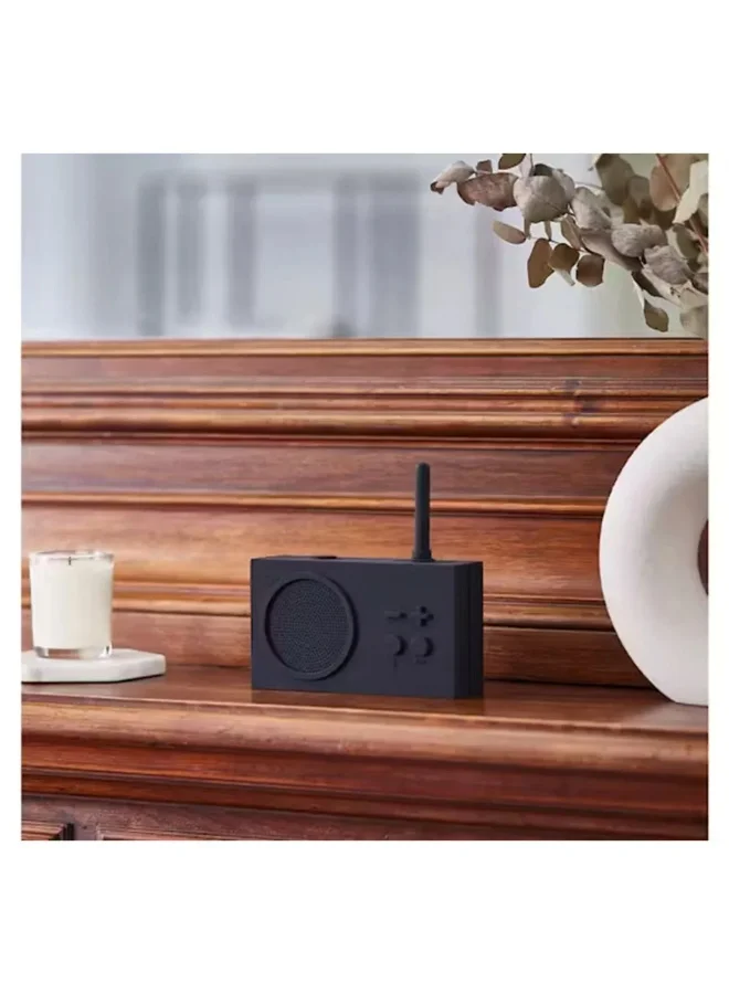 LEXON PURE BLACK Tykho 3 Fm Radio Bluetooth Splash Proof Speaker  | Best Price UAE