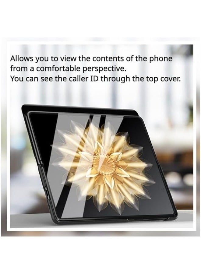 general Compatible with Huawei Honor Magic V2 5g Case Luxury Premium Leather Smart Touch Silde Window View Flip Cover with Bracket for Honor Magic V2 - Image 4