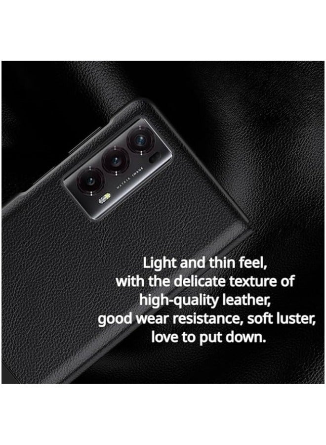 general Compatible with Huawei Honor Magic V2 5g Case Luxury Premium Leather Smart Touch Silde Window View Flip Cover with Bracket for Honor Magic V2 - Image 5