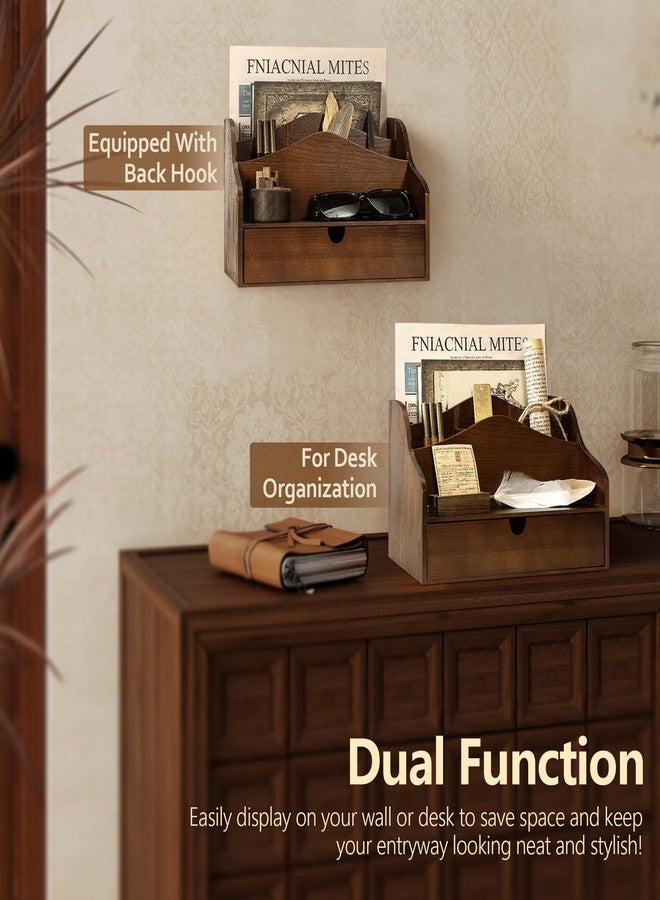 Rebee Vision 11inch-Desktop Mail Holder (A-Brown) - Image 4