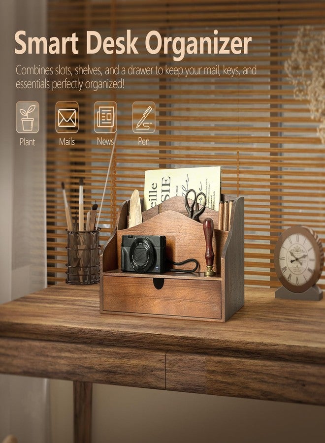Rebee Vision 11inch-Desktop Mail Holder (A-Brown) - Image 3