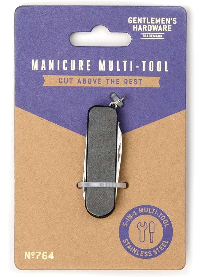 promass Title: Manicure Multi-Tool – 5 Functions, Compact & Portable, Stainless Steel - Image 1