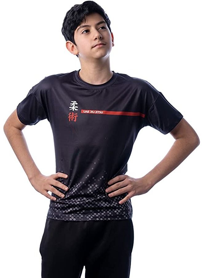 UAEJJ Jiu Jitsu Short Sleeve Rash Guard For Boy - Image 3