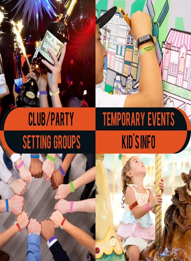 Mr-Label – 300 Ct. ¾" Tyvek Printable Paper Wristbands for Inkjet Printer Only – Waterproof and Tear-Resistant Ticket Bands - ID Arm Bands for Party | Concert | Event | Club VIP| Festival – 8 Colors - Image 5