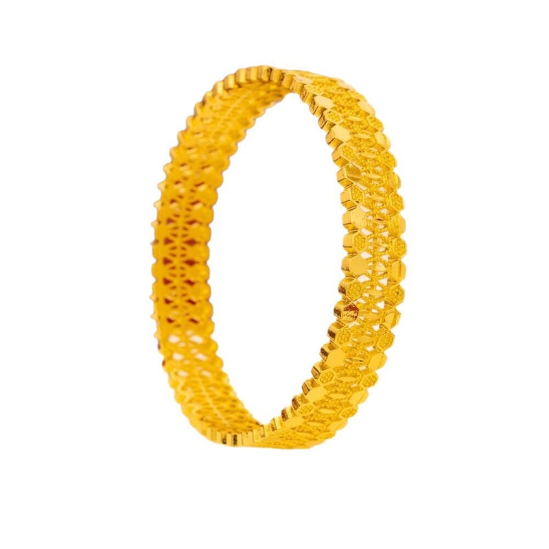 WU Fashionable hollowed-out closed-loop wide-border double-row bracelet for  women - Image 1