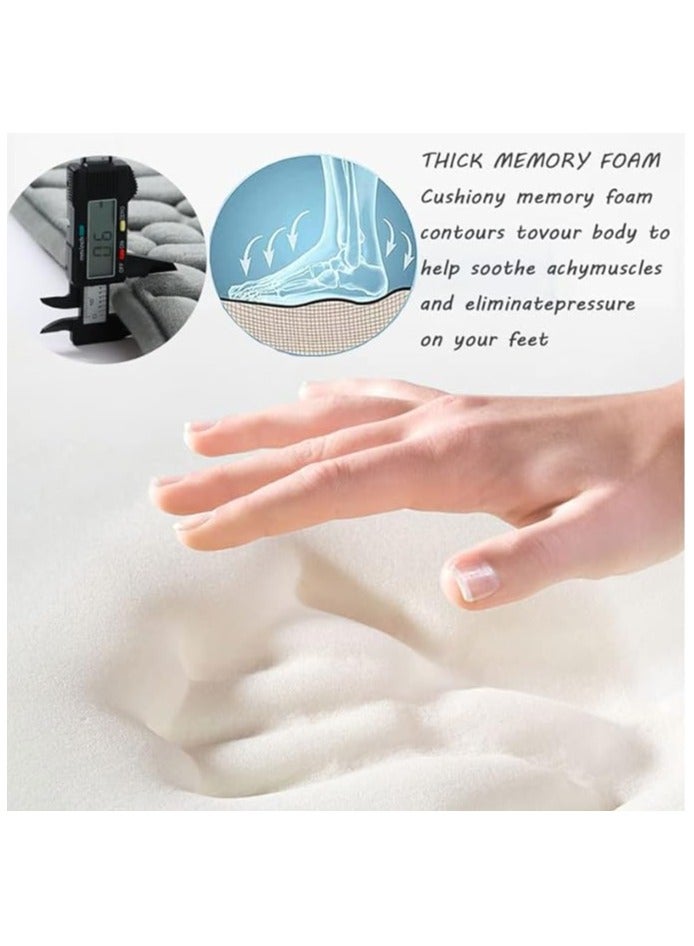 Bluejw 1-Piece Size Is 50x80 Cm Household Cobblestone Embossed Doorstep Carpet Doormat Bathroom Minimalist Wind Absorbent Foot Mat Bathroom Anti-Skid Mat Floor Mat - Image 3