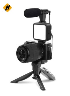 HuHa smartphone Vlogging Kit for Starter Video Recording, the set with Fill Light + Microphone + Tripod + Phone Clip for YouTube Tiktok Instagram Fitness Yoga  - Image 3
