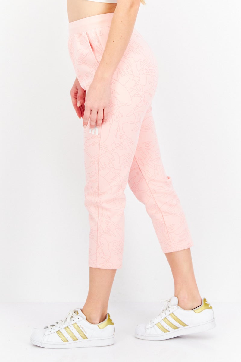 Aape By A Bathing Ape سروال رياضي نسائي بطبعة تجريدية، وردي - Image 2