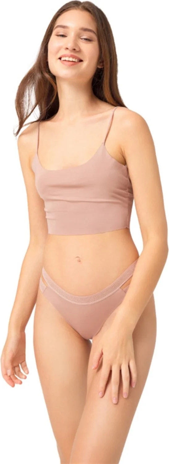 COTTONHILL Double Mesh Elastic Laser Cut Brazilian Panties 3 Pack - 3