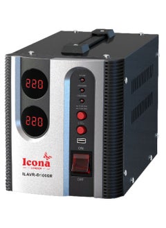 ICONA Icona 1000W Voltage Regulator with Transformer – Step Up/Down Power Converter 110V to 220V / 220V to 110V – Circuit Breaker Protection, ICOPOWER Technology, Smart Cooling System  - Image 1