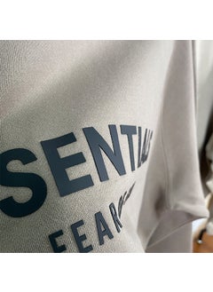 Generic 2021 SS Half-Zip Fleece Hoodie FOG Essentials Streetwear Beige  - Image 5