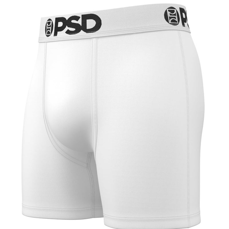 PSD Underwear Men's Neutrals Cotton Solid Mid Length Boxer Brief 3 Pack, Multi, M - Image 4