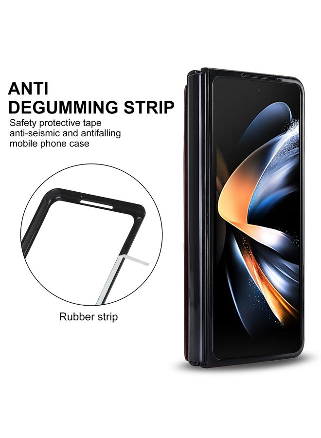 اس-توب جراب لهاتف Samsung Galaxy Z Fold4 مزود بمشبك مزدوج وفتحة للبطاقات وقابل للطي مع فتحة للقلم - Image 5