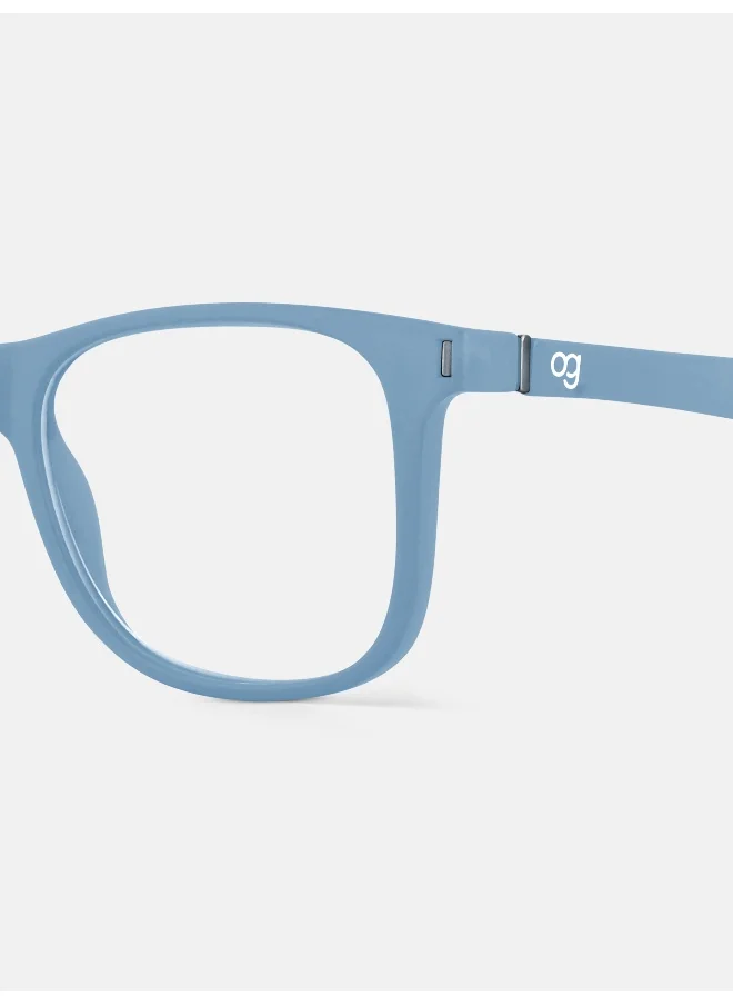 Woggles Noir Blue Square Blue Screen Glasses