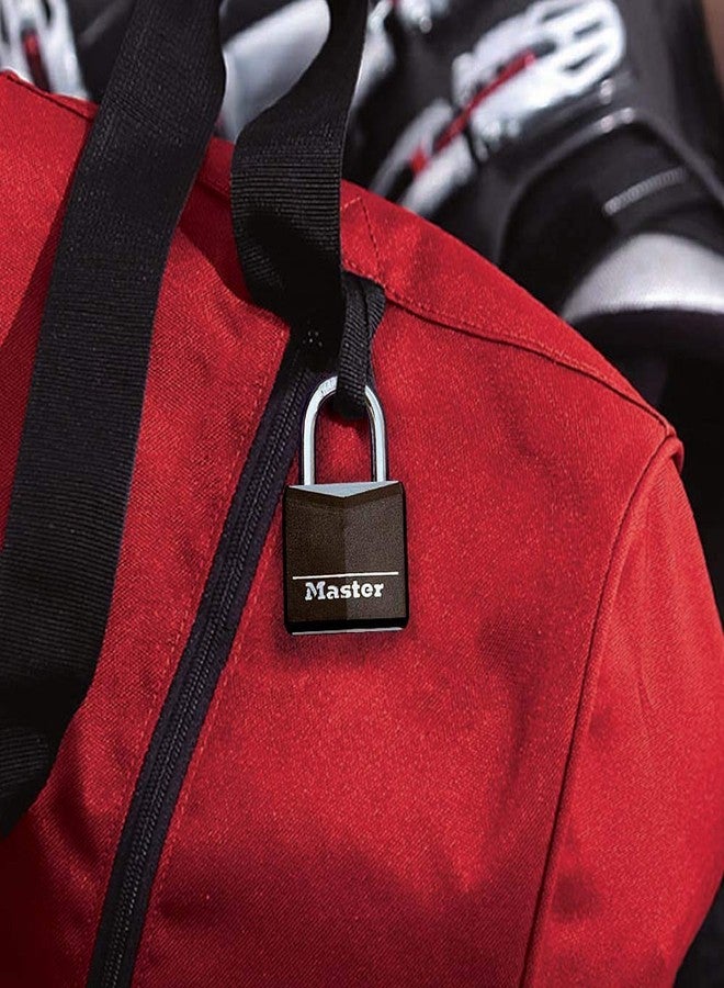 Master Lock 131D 1-3/16" Wide Covered Aluminum Keyed Padlock, One Pack, Black - Image 2