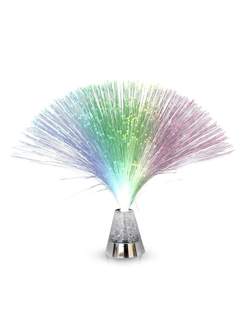 Excefore Fiber Optic Lamp, Color Changing Crystal Base with Remote Battery Powered 14 Inch Fiber Optic Centerpiece Sensory Light  - Image 1