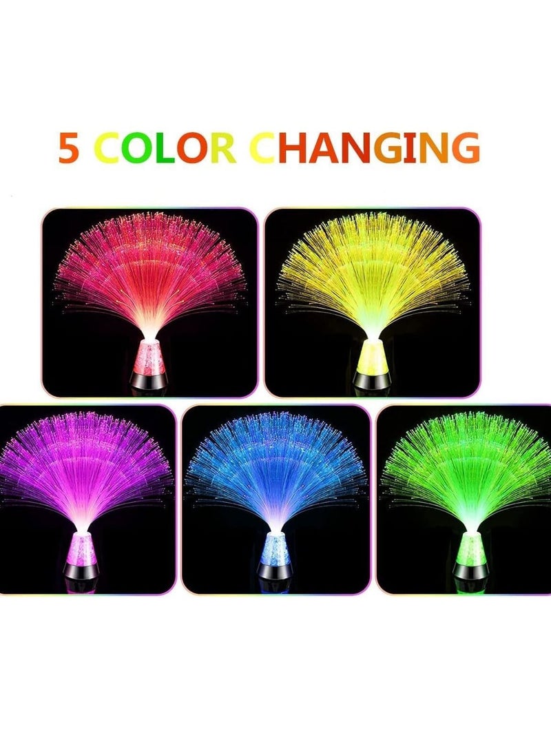 Excefore Fiber Optic Lamp, Color Changing Crystal Base with Remote Battery Powered 14 Inch Fiber Optic Centerpiece Sensory Light  - Image 4