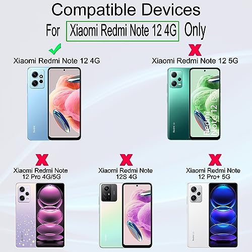 Ibywind Screen Protector for Xiaomi Redmi Note 12 4G667 2 Pack1 Pack Camera Len Protector1 Back Film9H Tempered GlassHDScratch ResistantBubble FreeEasy Install - Image 3