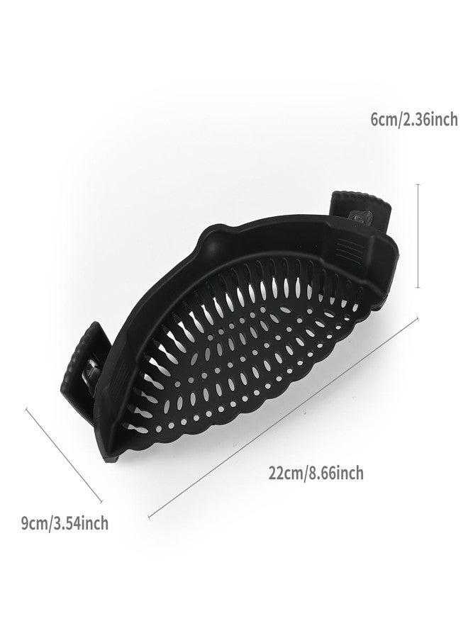regaliafurn 2 PACK Silicone Clip-on Strainer - Fits Pots, Pans & Pasta, Hands-Free Food Strainer for Ground Beef, Spaghetti, Pasta, Compatible with All Bowls and Pots - Image 3