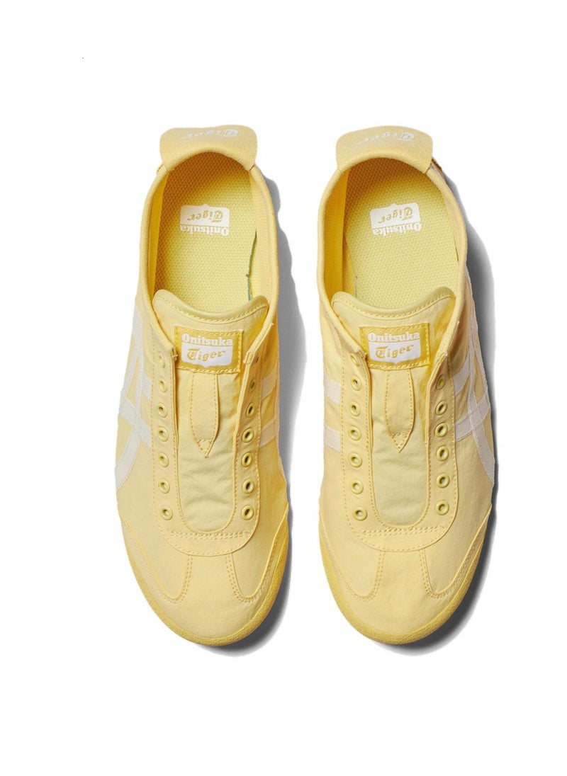 Onitsuka Tiger Men and Women MEXICO 66 Slip-On Canvas Athlesiure Shoes Yellow  - Image 3