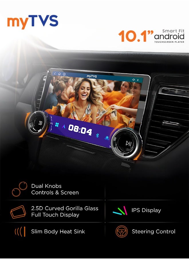 myTVS - AP-92-4GB/64GB PEARL DIAL WITH AHD LED CAMERA - Dual Knob Android Player T5L Processor - Image 1