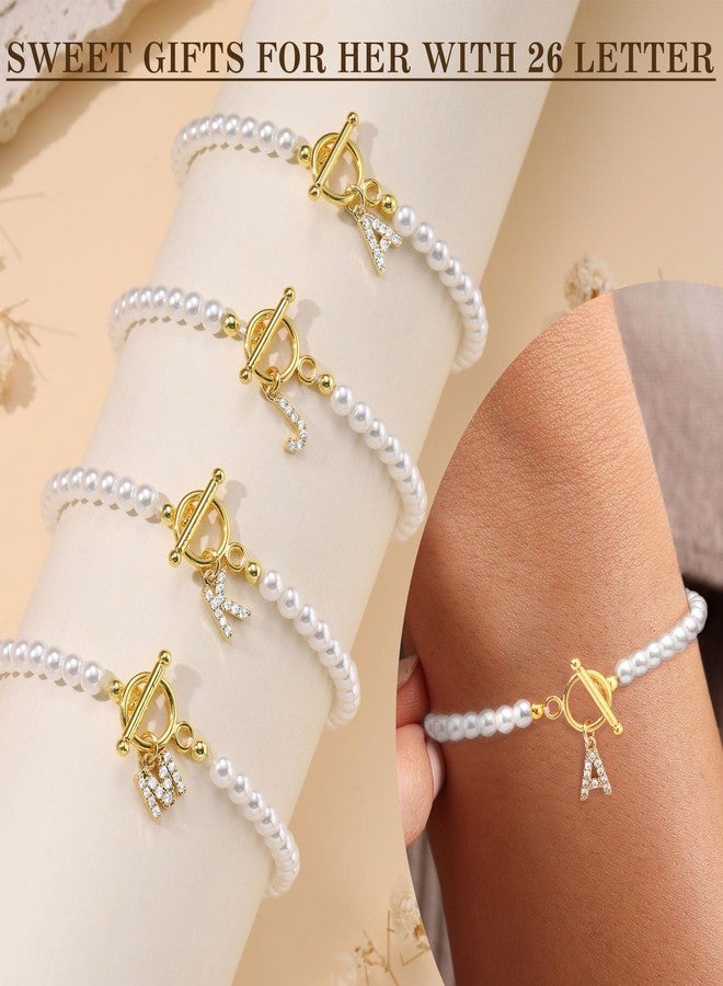 Btysun Initial Bracelets for Women Valentines Day Gifts for Her Girlfriend Adjustable Initial A Pearl Bracelet Best Friend Sister Birthday Gifts Chrstmas Graduation Jewelry - Image 4