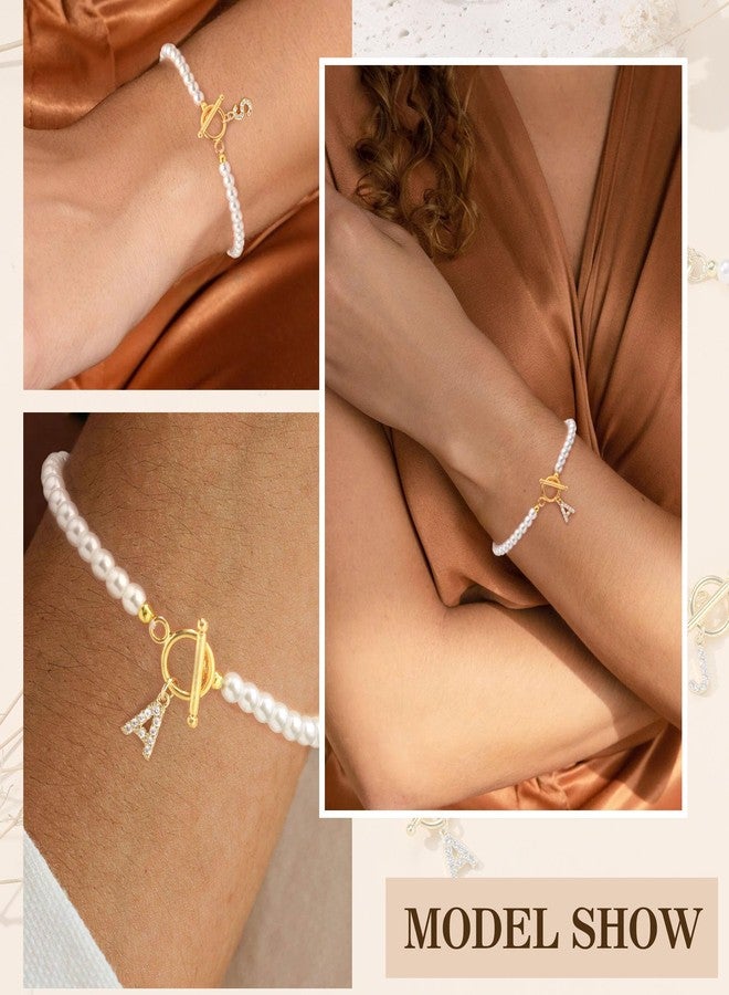 Btysun Initial Bracelets for Women Valentines Day Gifts for Her Girlfriend Adjustable Initial A Pearl Bracelet Best Friend Sister Birthday Gifts Chrstmas Graduation Jewelry - Image 3