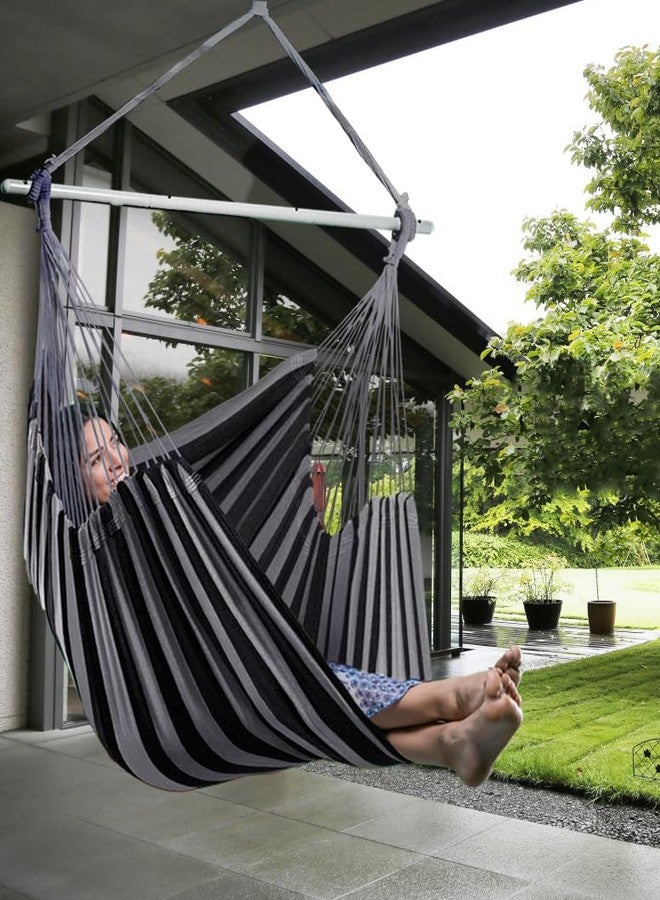 Lulladle XXL Hammock Chair Hanging Rope Swing with 2 Cushions - Max 500lbs-Perfect for Patio, Porch, Bedroom, Backyard, Indoor or Outdoor - Includes Hanging Hardware Kits - Image 5