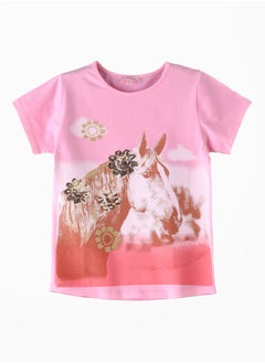 Sunshine Squad: Girls' Comfy Cotton Tees Playful Prints & Summer Fun
