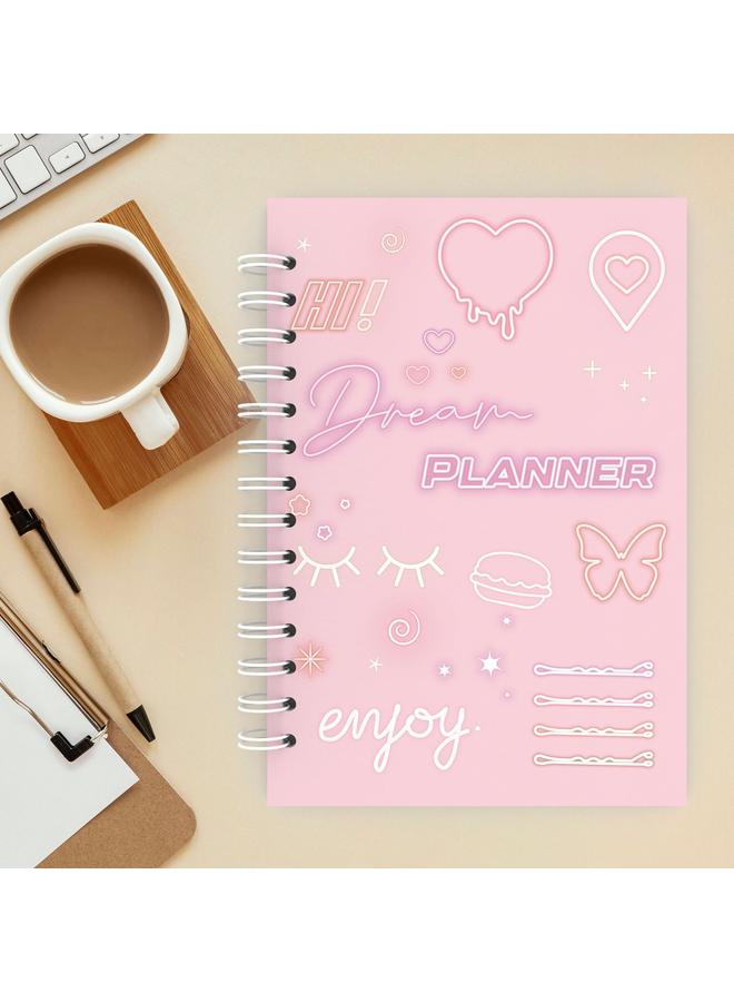 Bluejw New Plan This Simplified Planner Undated Schedule This A5 Coil English Notebook  - Image 2
