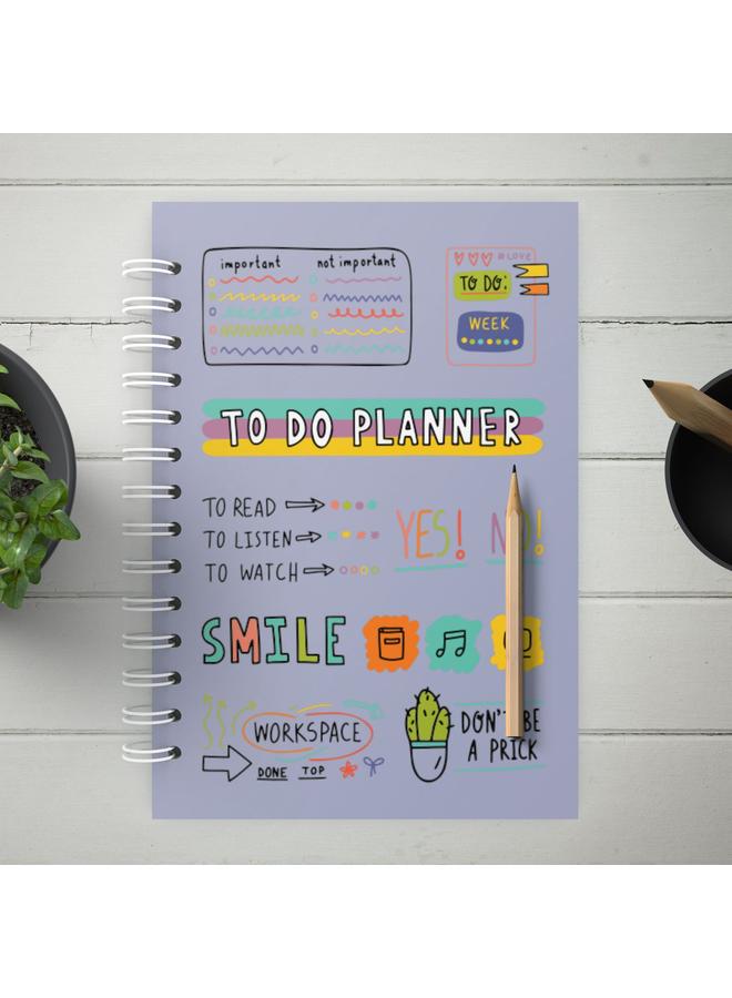Bluejw New Plan This Simplified Planner Undated Schedule This A5 Coil English Notebook  - Image 1