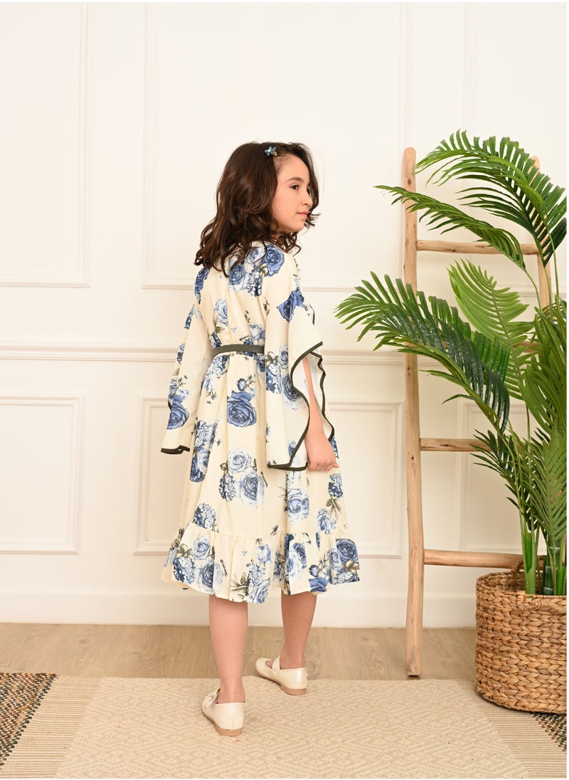 Girls' Dress with  elegant design ,White-Blue - pzsku/Z3CB51FF4EBF5D3983E11Z/45/_/1681204808/47948c3c-310a-4ec4-8cc0-8388cbe71452